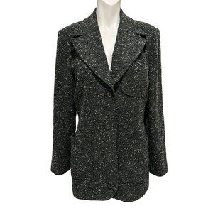 Austin Reed Speckled Worsted Wool Women's Blazer Topcoat